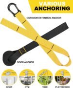 Home Resistance Training Kit, Resistance Trainer Exercise Straps with Handles, Door Anchor and Carrying Bag for Home Gym, Bodyweight Resistance Workout Straps for Full-Body Workout - Image 5