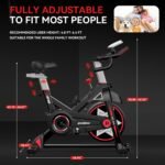 POOBOO Exercise Bike, Stationary Bike for Home Gym, Indoor Cycling Bike w/Comfortable Seat Cushion & Tablet Mount, Silent Belt Drive Indoor Bike for Cardio Workout - Image 7