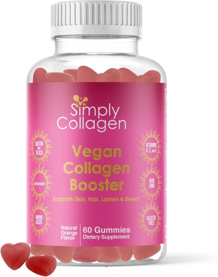 Simply Collagen® Vegan Collagen Booster Gummies for Women & Men - Promotes Youthful & Beautiful Skin, Hair, Nails & Lashes - Key Amino Acids & Antioxidants with Biotin, Vitamins A,C, & E - Image 2