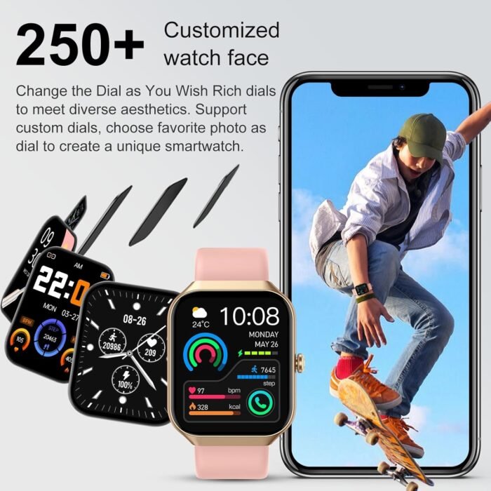 Smart Watch for Women Men (Answer/Make Call), 1.96"HD Smartwatch with Heart Rate/Sleep Monitor/Pedometer, 113+ Sports 2025 New Fitness Tracker, IP68 Waterproof Activity Tracker for Android iOS - Image 6
