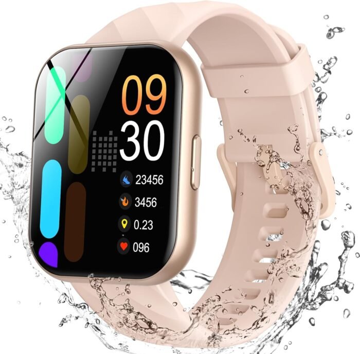 Parsonver Smart Watch, 5ATM Waterproof Swimming Watch, Fitness Activity Tracker with 110+ Sports Modes, Heart Rate/Sleep/SpO2/Calories Monitor, Pedometer, Fitness Watch for Android & iPhone, Rose Gold - Image 2