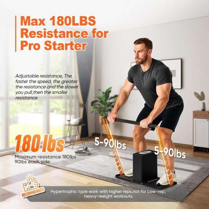 SR3 Pro Smart Home Gym Equipment ，Max 180lbs Resistance Portable Full Body Workout Cable Machine with Ambient Light,at Home Gym | All in One Gym for Travel | Foldable Gym & Home Exercise Equipment - Image 4