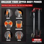 Wall Mounted Cable Station, Multi-Functional Upper Body Weight Machine - Image 8