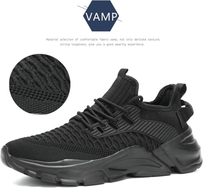 Men's Running Shoes, Non Slip, Breathable, Lightweight Fashion Sneakers, Slip Resistant Athletic Sports Walking Gym Work Shoes - Image 5