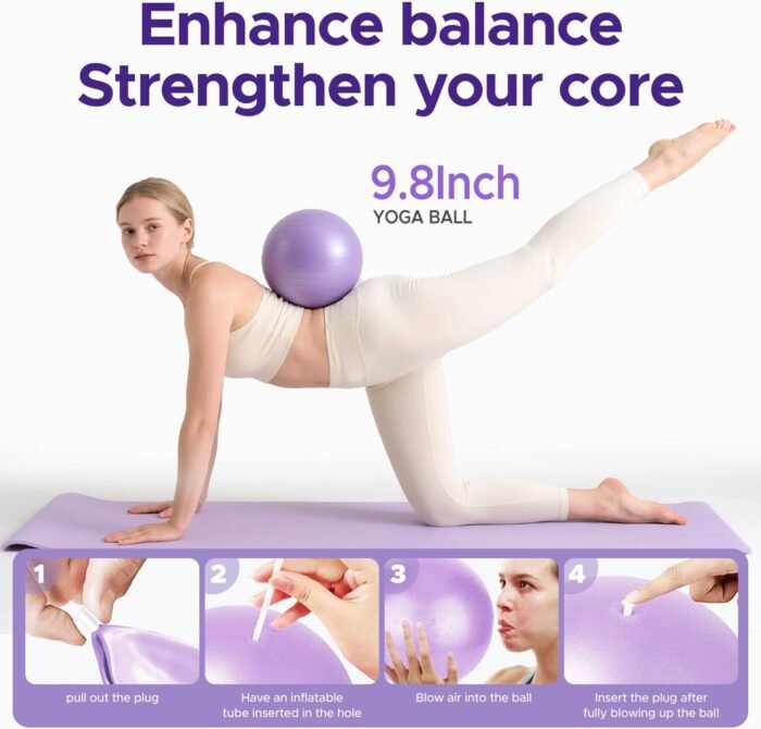 Pilates Ring Kit for Women, Pilates Equipment Accessories, Home Workout Set with Magic Circle, Mini Exercise Ball, Ankle Resistance Bands & Yoga Socks, for Fitness, Toning & Better Me Gifts - Image 5