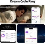 Smart Ring for Women&Men-Activity/Sleep/Heart Rate/HRV/Stress/Women's Health Tracker-IP68 Waterproof/Wearable-No Subscription Fee Required-Compatible with iPhone &Android (Gold, 11) - Image 5