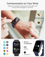 RUXINGX Fitness Tracker Watch for Men/Women, SmartWatch with Sleep/Activity Tracker, Heart Rate Monitor with 20+ Sports Modes, Android Smart Watch for Phones, Smart Fitness Watches for Women/Men - Image 6
