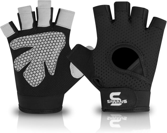 Gym Gloves for Men & Women Ladies Weight Lifting Gloves Fitness Workout Breathable Training Non-Slip Grip Silicone Palm Protection Exercise Snug fit Hanging Pull-Ups Dumbbell - Image 2