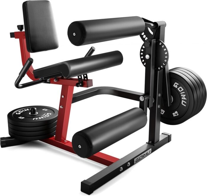 Leg Extension and Curl Machine, 4 in 1 Lower Body Workout Machine, Adjustable Leg Curl Machine with Plate Loaded, Leg Extension Machine with Exercise Bench, Home Gym Weight Machine, Z2 - Image 2