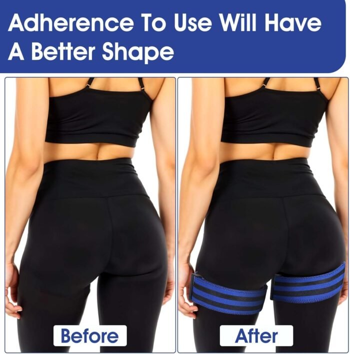 2Pack Blood Flow Restriction Band BFR Bundle Booty Bands Adjustable Exercise Glutes Occlusion Strap Best Fabric Resistance Bands for Women Men Glutes Hip Building Exercising Butt Squat Thigh Fitness - Image 6