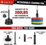 Mikolo Fitness LAT and Lift Pulley System, Dual Cable Machine(70'' and 90'') with Upgraded Loading Pin for Triceps Pull Down, Biceps Curl, Back, Forearm, Shoulder-Home Gym Equipment(Patent) - Image 5
