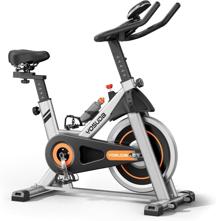 YOSUDA Exercise Bike, Stationary Bike with App, Brake Pad/Magnetic Indoor Cycling Bike with 300 lb Weight Capacity, Low Noise, Tablet Holder, Comfortable Seat for Home Fitness and Weight Loss - Image 2