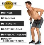 Professional Resistance Bands. Latex-Free, Work Out Bands, Stretch Bands for Working Out Women or Men, Exercise Bands Set for Physical Therapy (with Handle) - Image 5