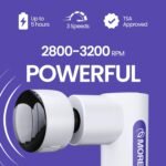 MORELIFE VivaPulse - Massage Gun Deep Tissue with Heat & Cold Therapy, Portable Handheld Massager Gun for Muscle Pain Relief & Relaxation, 5 Heads, Travel-Friendly, HSA/FSA, White - Image 3