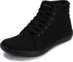 WHITIN Women's Wide High-Top Canvas Barefoot Sneakers | Minimalist Street-Ready Fit | Comfort-Forward Ankle Support - Image 2