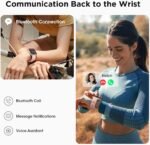 Health & Fitness Trackers for Women Men: 100 Day Battery Life Activity Tracker with Answer/Make Call Blood Pressure SpO2 Sleep Heart Rate Monitor 120+ Sports 5ATM Smart Watch for iPhone Android Pink - Image 6