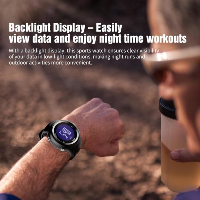 EZON GPS Running Watch with Speed Distance Pace Alarm and Calorie Counter and Stopwatch for Men T031 Black - Image 7