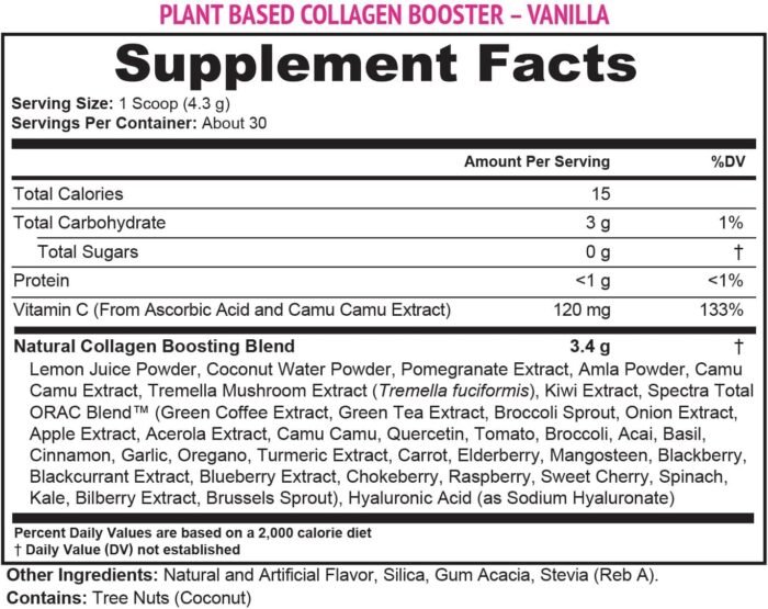 Vitauthority Vegan Collagen Powder for Women - Plant Based Collagen Supplement for Women with Proprietary Vegan Hair Skin and Nails Vitamins - Vegetarian Collagen Powder with Hyaluronic Acid - Image 3