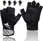 Workout Gloves for Men&Women,Full Palm Protection Weight Lifting Gym Gloves Half Finger Cycling Exercise Gloves with Wrist Wrap Support - Image 2