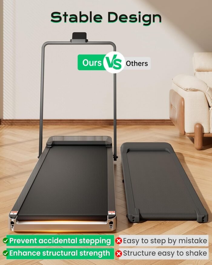 Walking Pad,Treadmill with Incline for Home Office, 2.5HP Portable Under Desk Treadmill with 265 Lbs Capacity,Remote Control, Led Display - Image 8