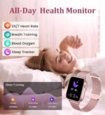 1.83'' Smart Watch for Women with Bluetooth Call (Answer/Dial), Activity Fitness Tracker with 100+ Sport Modes Heart Rate/Sleep Monitor Pedometer, Women Smartwatches Compatible Android Phone iPhone - Image 5