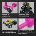 Body Sculpture Weights Set Free-Weight Dumbbell Set with Rack Set includes 3, 6 and 12 lb Weights ideal for men and women for small and large muscle groups - Image 6