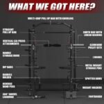 Mikolo Smith Machine, Multi-Function Power Cage with Dual Pulley System, Vertical Leg Press Attachment, Squat Rack Power Rack with More Training Attachment for Home Gym - Image 8