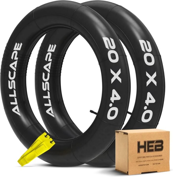 HEB - Heavy Duty Bike Tube for Ebike Tires - Puncture Resistant Inner Tube for 20x4 / 26x4 Bike Tire, Fat Tire Tube, MTB, 20 inch x 4.0 inch and 26 inch x 4.0 inch Bike Tubes - Image 2