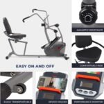 Sunny Health & Fitness Compact Performance Recumbent Bike w/Dual Motion Arm/Leg Exercisers for Senior Home Training w/Quick Adjust Seat & Optional Exclusive Free SunnyFit App Bluetooth Connectivity - Image 6