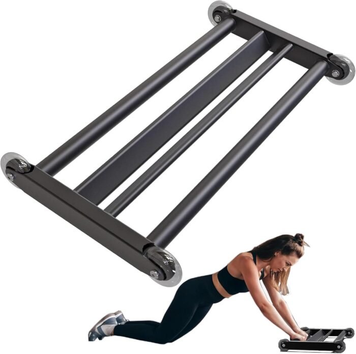 SELEWARE Glute Ham Glider Heavy Duty Ab Glute Glider Machine, Exercise Wheels for Smooth Hamstring Curl Abdominal and Leg Workouts, Multifunctional Ab Glute Machine for Home & Commercial Gym - Image 2