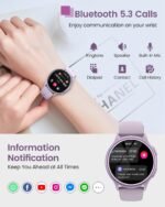 Smart Watches for Women, 42mm Smart Watch with 400+ Watch Face, 70+ Sport Modes, 24/7 Heart Rate, Sleep Monitor, Answer/Make Calls, Waterproof Activity Fitness Tracker for Android & iPhone (Purple) - Image 7