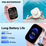 Smart Watch for Women, 1.91"HD Smartwatch (Answer/Make Call), 2025 Fitness Activity Trackers Heart Rate/Sleep Monitor/SpO2, Pedomete IP68 Waterproof,110+ Sport Mode, Watches Women for Android iOS Pink - Image 9