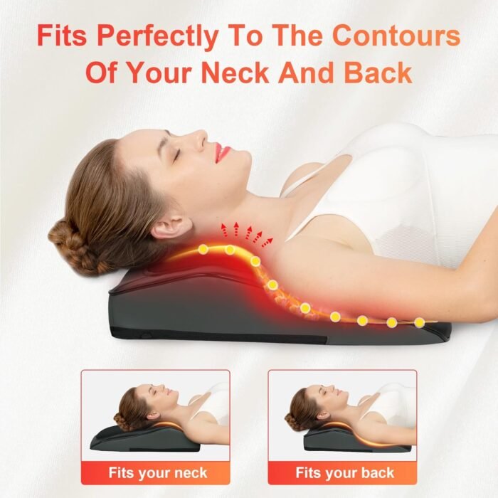 COMFIER Back Massager with Heat, Deep Tissue Shiatsu Neck and Back Massager for Pain Relief, Chair Use Massager Pillow with Adjustable Flap, Ideal Gift for Women Men - Image 5