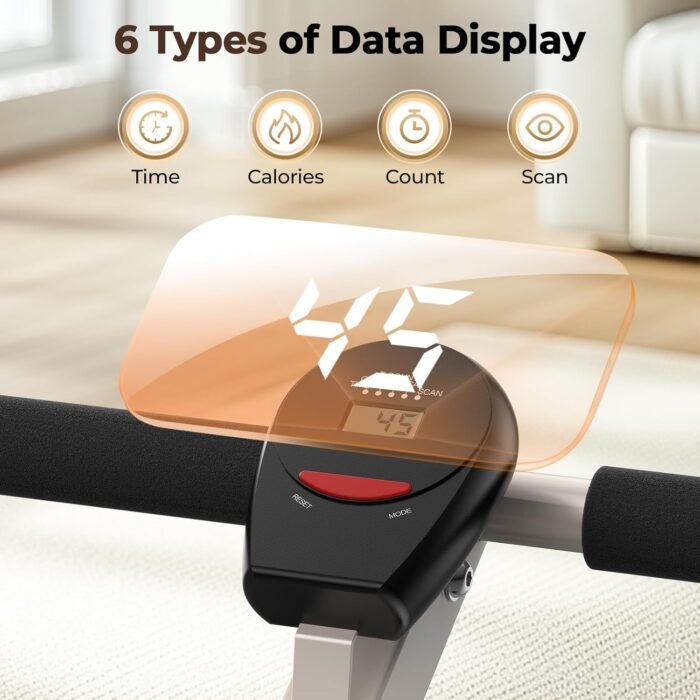 Feierdun Compact Adjustable Rowing Machine for Home 300LBS Weight Capacity with 12 Levels of Resistance for Complete Body Workouts Foldable Hydraulic Rower for Home - Image 9