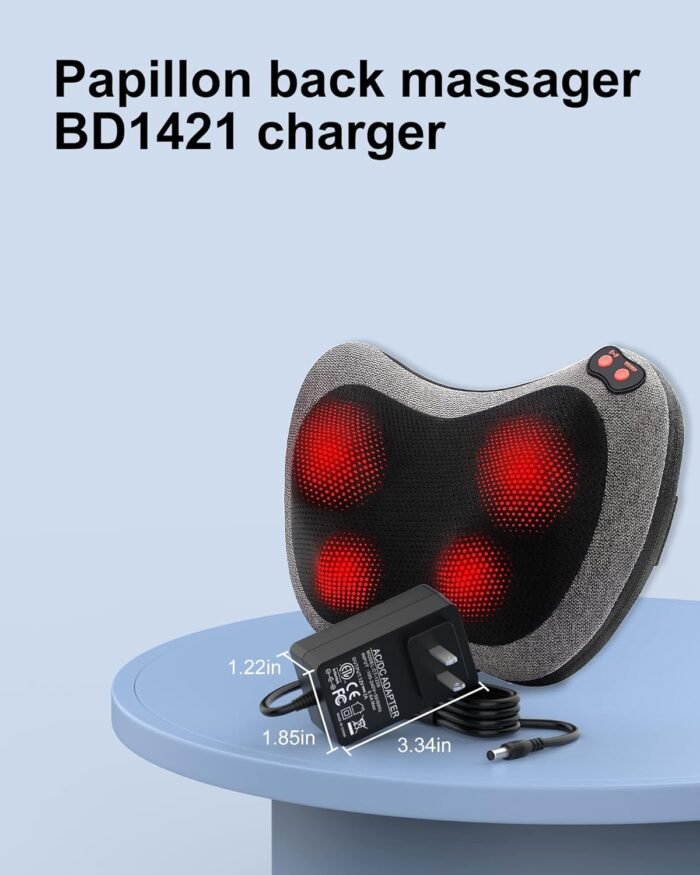 12V for Nekteck Massager Charger, Compatible with Nekteck LMS-801/Papillon/InvoSpa/Mo Cuishle/Viktor Jurgen and Others Shoulder, 5.9FT for Neck Power Cord - Image 6