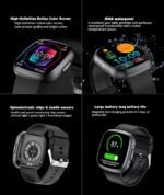 Advanced Health & Fitness Smartwatch,1.72'' HD Touchscreen,Men's Women's Smartwatch,100+ Exercise Modes,24/7 Heart Rate,Blood Oxygen,Stress,Sleep Tracking,Waterproof Fitness Tracker (Black) - Image 8