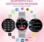 Smart Watch for Women with Make/Answer Call, 1.2" Adjustable Fitness Watch with Heart Rate Sleep Monitor Female Cycle and 100+ Sports Modes (W02-Silver) - Image 4