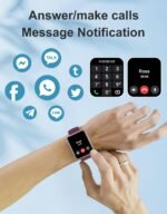 Smart Watches for Men Women (Answer/ Make Calls) Compatible with iPhone Android Phones, 1.85" Smartwatch Fitness Tracker with 100+ Sports Heart Rate Monitor Pedometer Sleep Tracker Waterproof (Purple) - Image 5