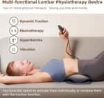 Electric Lumbar Traction Device, Multifunctional Back Traction Device with Dynamic Airbag Traction, 20-Level Electrotherapy, 3-Level Vibration Massage and Thermal Therapy from 113 to 131℉ - Image 3