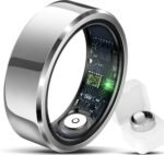 Smart Ring for Men & Women, Wellness & Fitness Tracker with Sleep/Step/Heart Rate/Blood Oxygen/Calorie Counter, IP68 Waterproof Wearable Ring for iOS Android Silver (Silver, 7) - Image 2