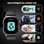 Smart Watch, Activity Tracker, Heart Rate Monitor, Voice Control, Notifications, Cycle Tracking, Time Display, Phone Call, Alarm Clock 2.13‘’ AMOLED 5ATM Waterproof 45mm N M (Tactical, Black) - Image 8