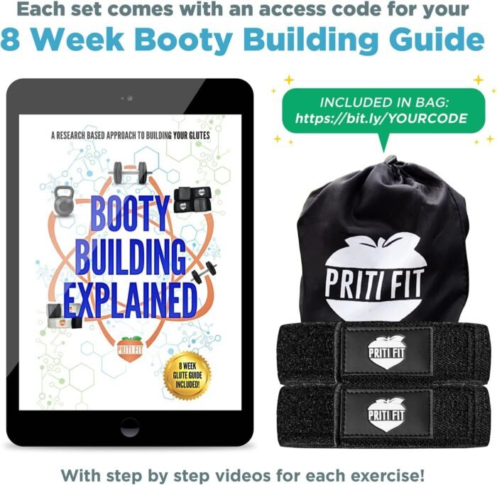 BFR Booty Bands for Women with 8-Week Guide for Legs, Glutes & Hip Building, Blood Flow Restriction Occlusion Bands for Workouts,Best Fabric Resistance Loop,Tone & Lift Your Butt,Squat,Thigh,Fitness - Image 3