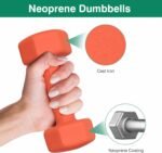 Dumbbell Hand Weight Pairs – Neoprene Dumbbell Exercise & Fitness For Home Gym Equipment and Adjustable Dumbbell Sets–Non-Slip, Color Coded Hex Shaped Free Weights For Women,Men 2LB 3LB 5LB 8LB 10LB Pounds - Image 4