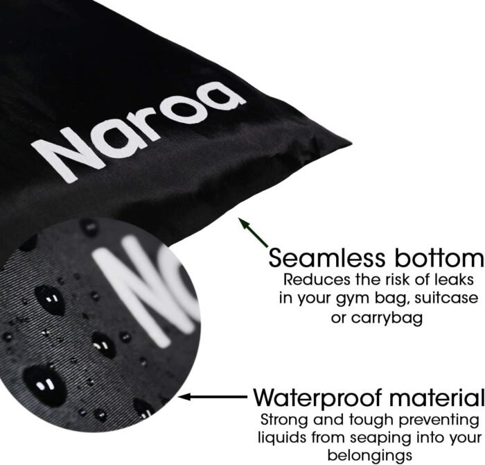 Naroa Waterproof Multifunctional Toiletry Shower Bag for Gym, Travel, Business and Foldable Portable Hanging Bathroom Mesh Caddy with Wet & Dry Storage Suction Hook Tote for Men Women - Image 4
