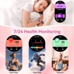 Smart Watch for Women with Make/Answer Call, 1.2" Adjustable Fitness Watch with Heart Rate Sleep Monitor Female Cycle and 100+ Sports Modes (W02-Silver) - Image 6