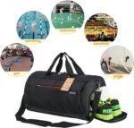 Kuston Sports Small Gym Bag for Men and Women Travel Duffel Bag Workout Bag with Shoes Compartment&Wet Pocket - Image 8