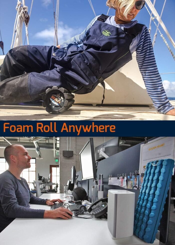 Morph Foam Roller (Bravo-Sage): Collapsible Travel Foam Roller for Back Pain Relief, Workout Muscle Recovery, Back Massager, Deep Tissue Leg Massage, Back Cracker, Stretcher; Small, Portable - Image 7