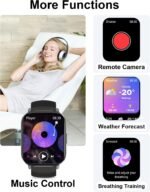 Smart Watch(Answer/Make Calls), 2.01”Smart Watches for Women Men 120+ Sports Modes Fitness Tracker with Blood Pressure/Heart Rate/Sleep Monitor, IP68 Waterproof Activity Tracker for Android and iPhone - Image 7