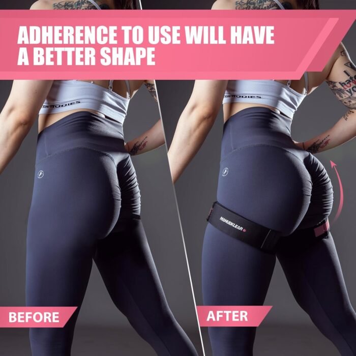 MANUEKLEAR Blood Flow Restriction Bands for Women Glutes Leg, Booty Bands for Women Butt Lift, BFR Occlusion Thigh Bands for Workout Squat Hip Building - Image 3