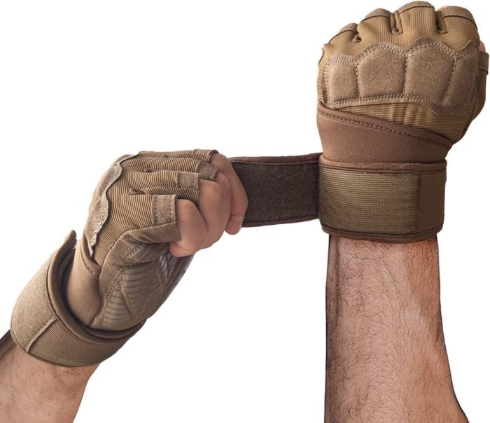 Mens Workout Gloves for Weight Lifting - Exercise Gloves for Men Women With Wrist Wrap Support, Palm Protection and Grips - Sport Daily Use - Image 2